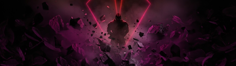 Darkseid, Supervillain, DC Comics, Love heart, Dark background, 5K