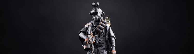Enshrouded NATO Support Soldier, Battlefield 6, 2026 Games, Dark background, Soldier, 5K
