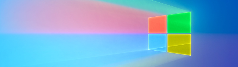 Windows 10, Windows logo, Colorful, Glossy, Gradient background