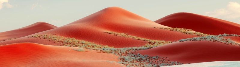 Red dunes, Desert, Sand Dunes, 5K, Dreamy, Surreal landscape, Serene, Microsoft Design