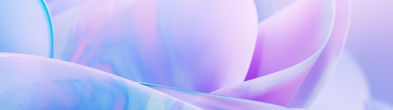 Translucent, Petals, Pastel colors, Holographic, Lavender flowers, Bloom, Pastel gradient, Iridescent, 3D Render, Microsoft Design
