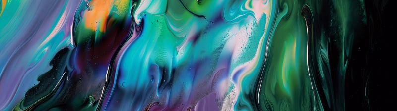 Fluidic, Liquid art, Vibrant, 5K, Green abstract