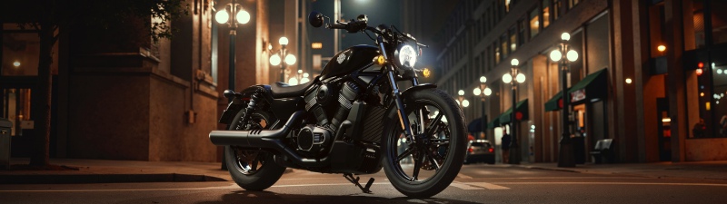 Harley-Davidson RH975 Nightster, 2026, 5K, 8K, Harley-Davidson Nightster, City street, Night City