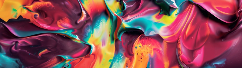 Liquid art, Paint, Swirls, Vibrant, Colorful abstract, Spectrum, Fluid art, Fluid abstract, Ultrawide, 5K
