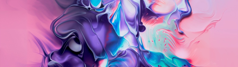 Fluidic, Ultrawide, Purple abstract, 5K