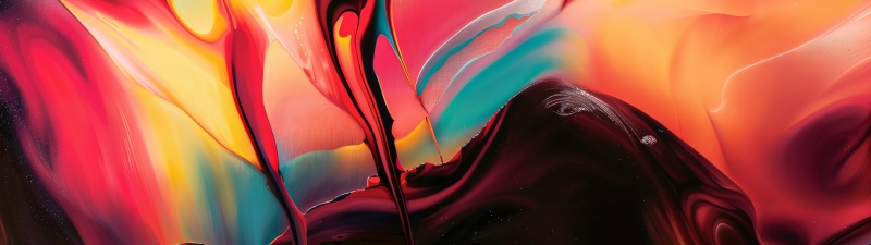 Fluid, Abstract art, Vibrant, Dynamic, Paint, Red abstract, 5K