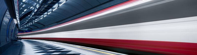 Bank Station, Blurred, Train, London, England, Underground, Subway, Metro, Journey, Tube Train, Fast, 5K, 8K