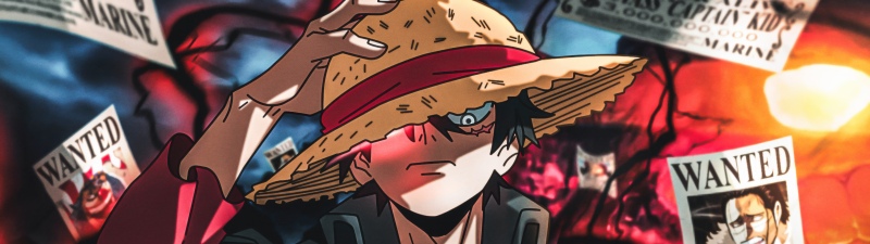 Monkey D. Luffy, Illustration, Straw Hat Pirates, 5K, Artwork, One Piece