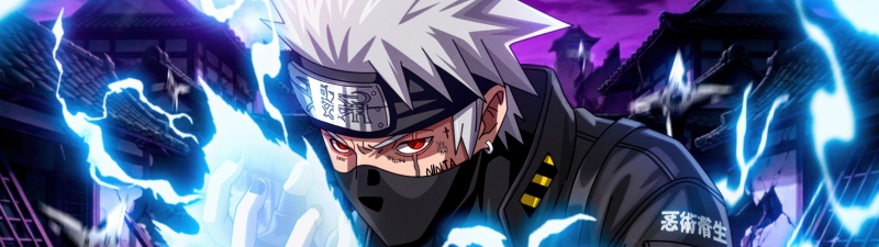 Kakashi Hatake, Lightning Blade, Naruto, 5K