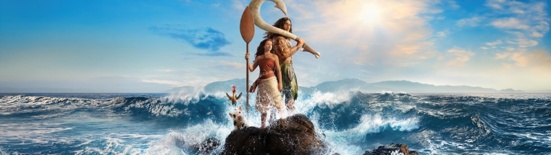 Moana (2026), Ultrawide, Dwayne Johnson, Catherine Laga'aia, 2026 Movies, Movie poster