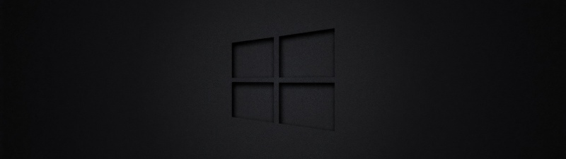 Windows 10, Dark theme, Windows logo, Dark background