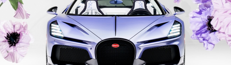 Bugatti W16 Mistral Roadster, 2026, One off cars, 5K, Purple car