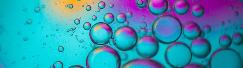 Bubbles, Spectrum, Colorful, Teal, Turquoise, Pink