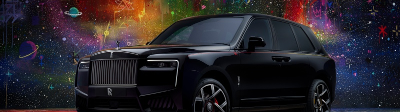 Rolls-Royce Cullinan Black Badge, 2026, 5K, 8K, Black cars, Colorful background