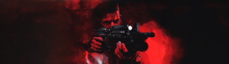 The Punisher, Poster, Jon Bernthal, 5K, Red aesthetic