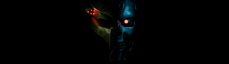 T-800 Endoskeleton Skull, The Terminator, Black background, 5K