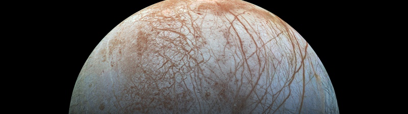 Europa, Jupiter Moon, 5K, Black background, NASA