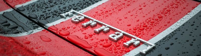 Ferrari, Logo, Emblem, Droplets, 5K