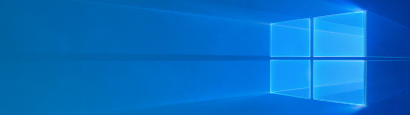 Windows 10, Windows logo, Glossy, Blue background