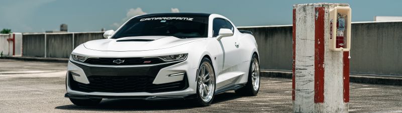 Chevrolet Camaro, White cars, 5K, 8K