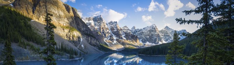 Moraine Lake, Alberta, Banff National Park, Mountains, Daytime, Scenery, Alberta, Canada