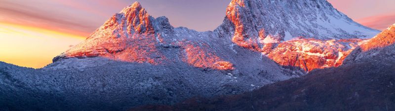 Cradle Mountain, Tasmania, Winter, Sunlight, Morning, Cold, Scenic