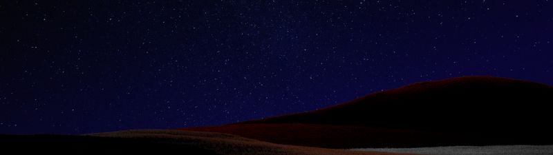 Desert, Dark theme, Starry sky, Dark Sky, Night, Microsoft Surface Pro X, 5K