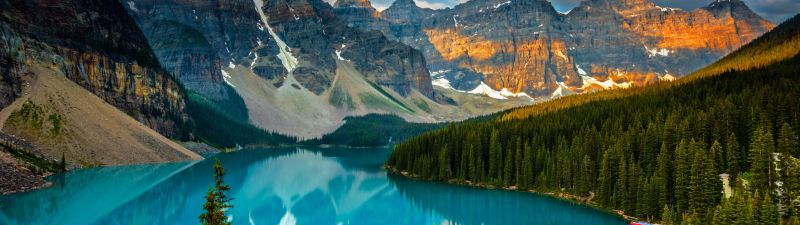 Moraine Lake, Banff National Park, Mountains, Valley, Forest, Alberta, Canada