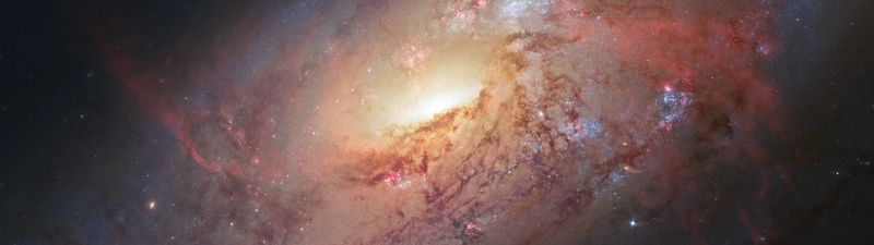 Spiral galaxy, Messier 106, Constellation, Nebula, Stars, Astronomy, Cosmos, 5K