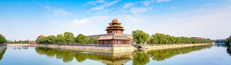 Forbidden City, China, Beijing, Museum, Imperial Palace, Ming Dynasty, UNESCO World Heritage Site, Body of Water, Reflection, Blue Sky, Clear sky