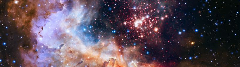 Westerlund 2, Celestial fireworks, Star cluster, Constellation, Astronomy, Galaxy, Milky Way, Burning Stars, 5K