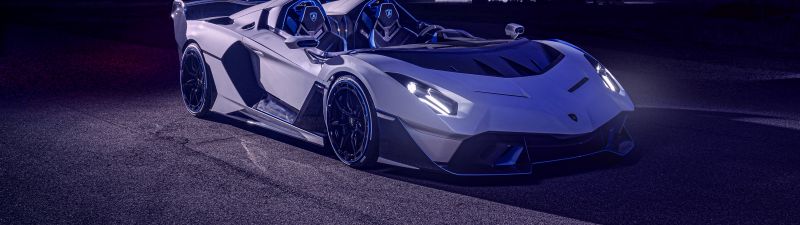 Lamborghini SC20, Supercar, 2021, Full moon, Night