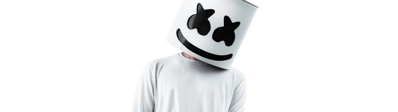 Marshmello, White background, American DJ