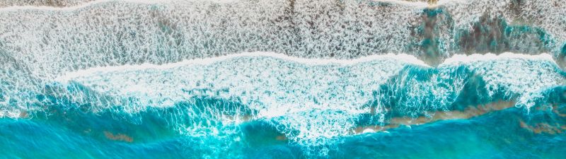 Canary Islands, Spain, Aerial view, Ocean, Sea waves, Beach, Landscape, Drone photo