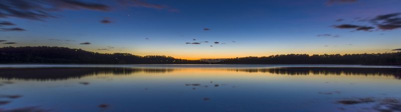 Narrabeen Lake, Sydney, Australia, Landscape, Long exposure, Reflection, Sunrise, Dawn, Body of Water, Clouds, 5K