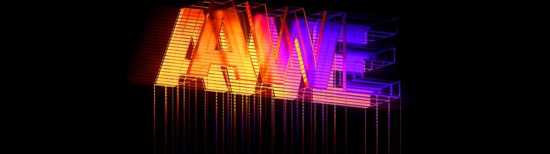 Neon sign, Colorful, Black background, AMOLED, Neon typography