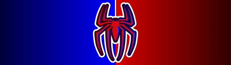 Spider-Man, Logo, Red background, Minimal art, Marvel Superheroes, 5K, 8K, 12K, Spiderman, Simple