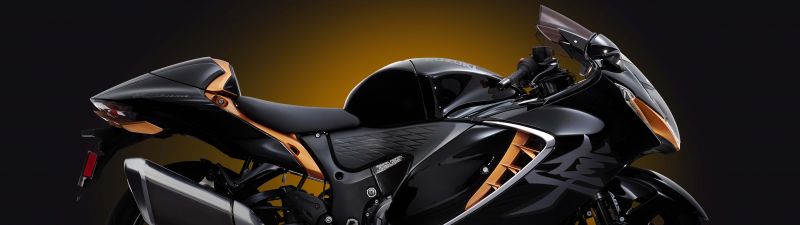 Suzuki Hayabusa, Superbikes, 2022, Dark background, 5K