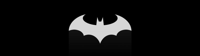 Batman sign, Black background, DC Superheroes, AMOLED, 5K, 8K, 10K, Simple, Batman logo, Bat symbol