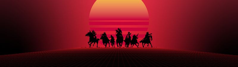 Red Dead Redemption, Synthwave, Outrun, 5K, 8K