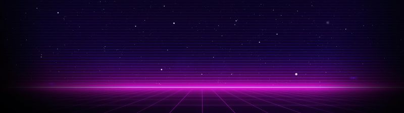 Outrun, Neon, Dark background, Purple