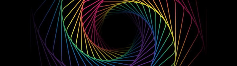 Cosmic, Rainbow, Swirl, Spiral, Black background, Multicolor, AMOLED