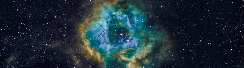 Rosette Nebula, Astronomy, Milky Way, Blue Galaxy, Hubble Palette, Stars, Outer space