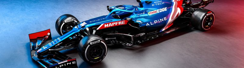 Alpine A521, F1 2021, F1 Cars, 2021 Formula One World Championship, Racing cars, Race track, 2021