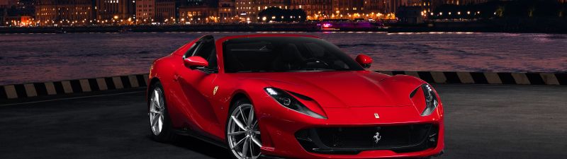 Ferrari 812 GTS, Red cars, 5K