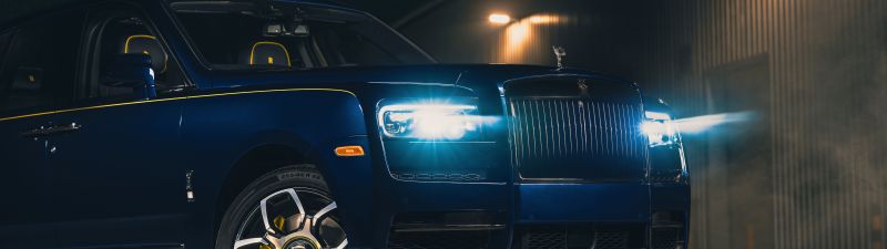 Rolls-Royce Cullinan Black Badge, Night, 2021, 5K, 8K