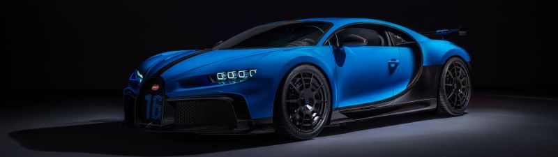 Bugatti Chiron Pur Sport, Sports cars, Hypercars, Black background, 5K