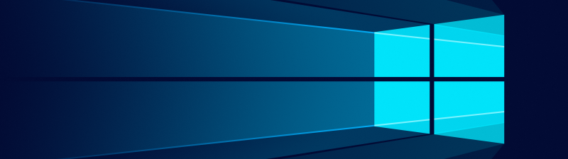 Windows 10, Minimalist, Windows logo, Blue background, Flat, Simple