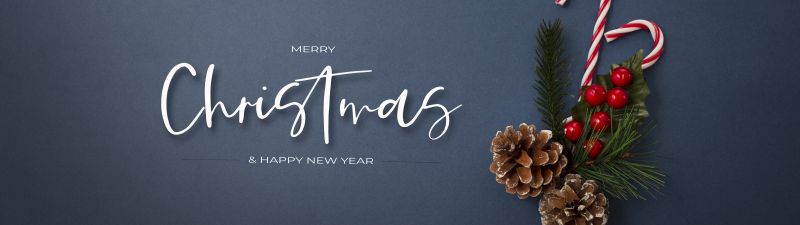 Merry Christmas, Candy cane, Happy New Year, Grey background, Christmas decoration, 5K, Navidad, Noel