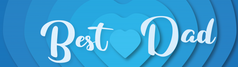 Best Dad, Heart Background, Happy Fathers Day, 5K, Blue background, Blue hearts